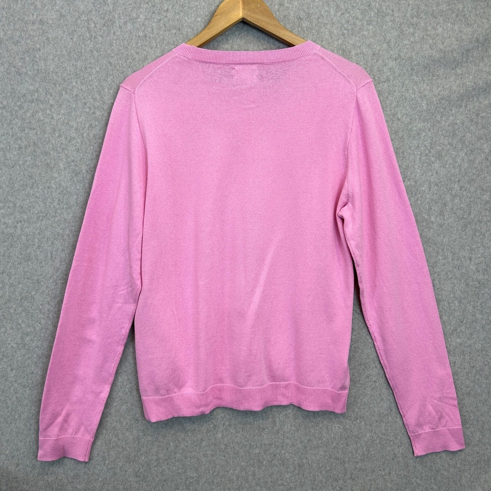J.Crew Size XL Teddie Sweater Pink Red Heart Cotton Love Valentines Date NWT - Picture 5 of 10